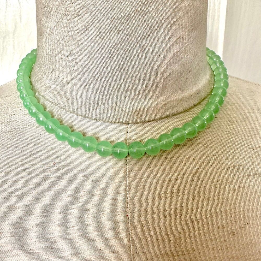 Green beaded necklace